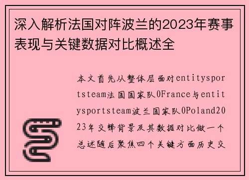 深入解析法国对阵波兰的2023年赛事表现与关键数据对比概述全